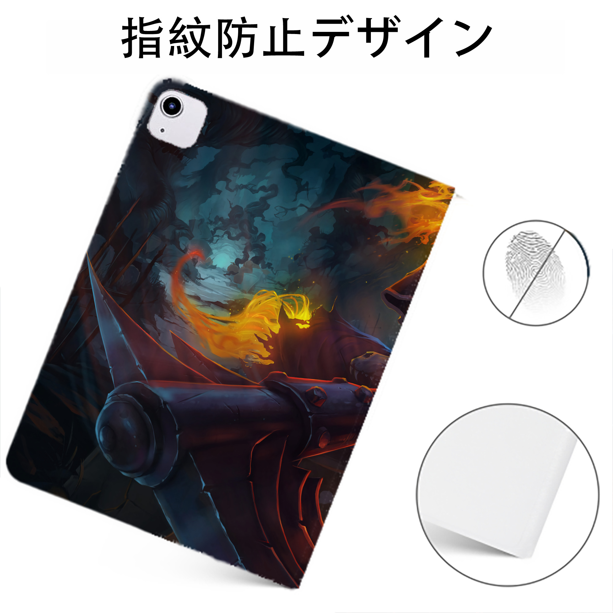 （画像用） リーグ・オブ・レジェンド League of Legends LOL IPadケース ペンホルダー付き ブックスタイルデザイン
